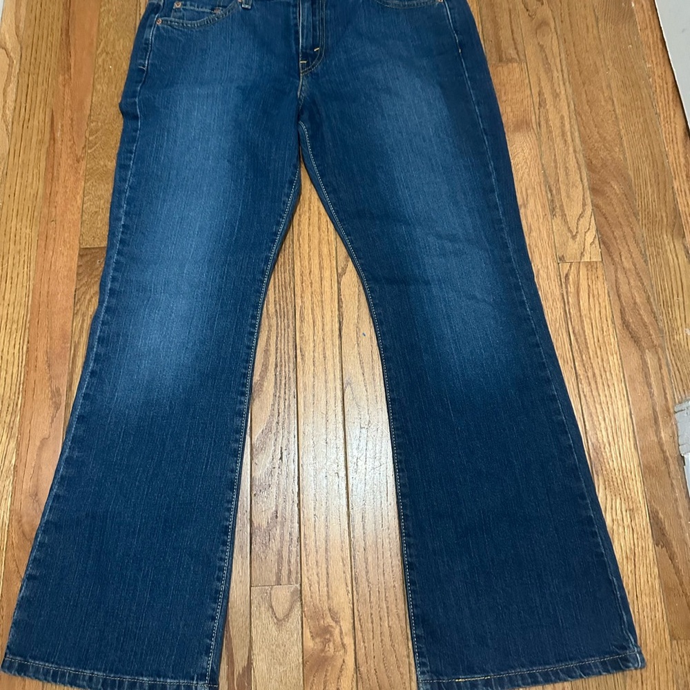 Levi's Women's Boot Cut Jeans - Dark Blue #512 Size 12 Short